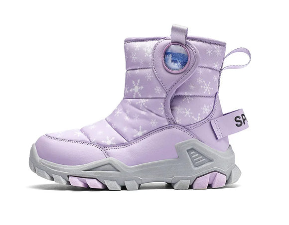  Children's Winter Boots Kids Plush Warm Shoes Non-slip Girls Waterproof Boys Winter Shoes Snow MartLion - Mart Lion