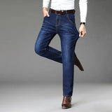 Men's Jeans Casual Straight Denim Pants Daily Work Jean Trousers MartLion   