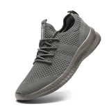 Men's Sneakers Breathable Running Shoes Light Casual Footwear Classic Vulcanized Trendy Mesh MartLion 6056-gray 39 