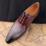 Luxury Men's Oxford Shoes Elegant Formal Genuine Leather Derby Brogues Wedding Party MartLion picture color 39 