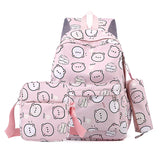 Korean fresh teddy bear printed women's cartoon school bags for teenage girls Student Mochila sac MartLion pink  