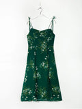 Women Spaghetti Strap Green Midi Dress Summer MartLion green L 