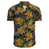 Flower Casual Men's Shirts Print With Short Sleeve For Korean Clothing Floral MartLion   