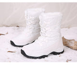 Winter cotton shoes high top snow boots women's outdoor casual warm non-slip plus velvet cotton Mart Lion   