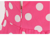 Women's Summer Dress Retro Pink Plaid Gown Christmas Party Clothes Robe Waisted Dress MartLion   