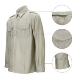 Men Jones Shirt Costume  Long Sleeves 2 Pockets Work Shirts Male MartLion   