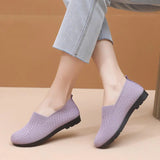 Women's mesh shallow cut flat shoes Breathable casual Mother's shoes casual MartLion   