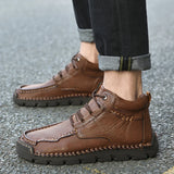 Men's Casual Boots Work Safety Manual Classic Platform Shoes Anti-skid Loafers MartLion   