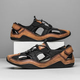 Men's Sandals Summer Hiking Shoes Sports Designer Footwear Mart Lion brown 38 