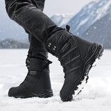 Winter Cotton Boots, Warm  Cotton Shoes, Men's Snow Boots MartLion black 39 