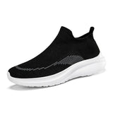Men's Socks Shoes Sneakers Unisex Spring Summer Breathable Slip-on Platform MartLion heibai 273 35 CHINA