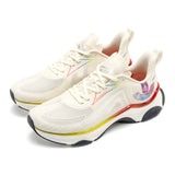 Red Cushion Sneakers Running Shoes Men's Breathable Wear-resistant Walking Training Fitness Jogging Women MartLion 23619 multi white 4 