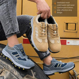Mens Safety Boots Lightweight Anti-Smash Anti Piercing Steel Toe Work Shoes Summer Construction Site Indestructible Sneakers MartLion