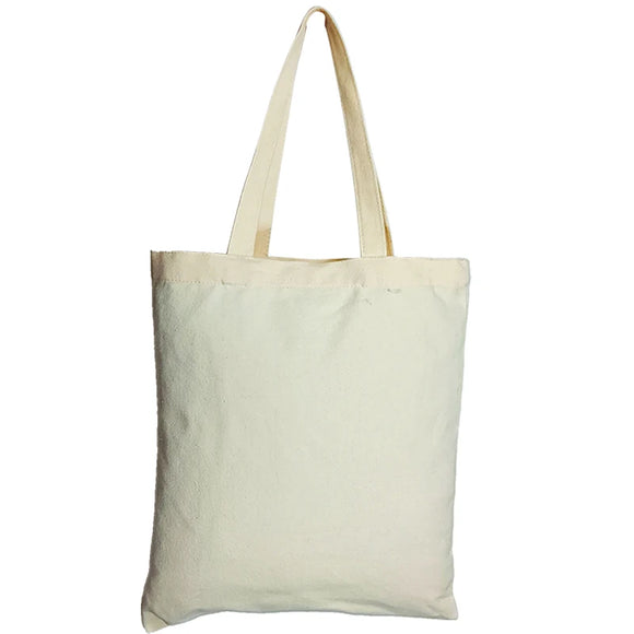 13.4x15in Canvas Tote Bag Shopping Handbag Casual Large Capacity Cloth Blank Reusable Shoulder Bag MartLion 1pcs  