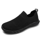 Summer Men's Running Sneakers Breathable Sport Shoes Women Casual Tennis Shoes Mesh Moccasins Walking MartLion black 36 