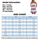 Women's Summer Casual Vest Sleeveless Bohemian Print Loose Tank Large Dress MartLion   