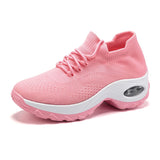 Running Shoes Air Cushion Women's Breathable Mesh Lace Outdoor Sports Sneakers Mart Lion Pink 35 