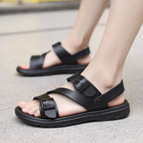 Summer Sandals for Men Outdoor Casual Sport Slippers PU Leather Non-slip Breathable Roman Shoes Beach Flip-Flop Garden Shoes MartLion