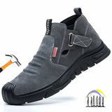 Insulation 6kv Welding Shoes Men's Work with steel toe anti spark Protective anti slip boots work MartLion WB6206 Grey 36 