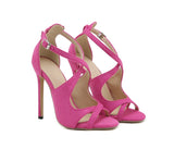 Liyke Open Toe Thin High Heels Gladiator Sandals Women Buckle Strap Elegant Party Wedding Pink Shoes Mart Lion - Mart Lion