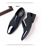 Men's Dress Shoes Breathable Casual Formal Wedding Party Dress Flats Lace Up Loafers Casual Mart Lion   