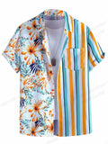 Floral Shirts Men's Shirts Hawaiian Casual Camp Vocation Beach Blouse MartLion   