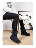 Waterproof Boots Women Casual Winter Warm Plush Soft Platform Snow Slip on Cotton Padded Shoes MartLion   