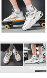 Spring Men's Sneakers Round Toe Breathable Low Top Casual Flats Shoes Platform Street Mesh MartLion   