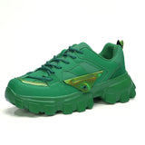 Orange Men's Platform Sneakers Breathable Mesh Casual Low Hip-hop zapatillas hombre MartLion green W133 39 CHINA