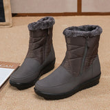 Snow Boots Women Ladies Shoes Platform Slip On Casual Ankle Waterproof Soft Mujer Winter MartLion Brown 35 