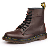 Winter Leather Men's Ankle Boots Outdoor Casual Shoes Lightweight Designer Warm Work Classic Handmade MartLion Dark brown 35 