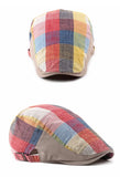 Stylish Berets Hats Multicolor Plaid Herringbone Caps Men's Women MartLion   