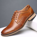 Men's Dress Shoes Genuine Cow Leather Birthday Gift Derby zapatos hombre Mart Lion 8805Brown 7.5 China