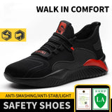 Security Casual Sneakers Men's Shoes Work Boots Steel Toe Anti-smash Anti-puncture Indestructible Protective Boots MartLion   