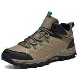 Casual Shoes Waterproof Winter Outdoors Work Boots Nonslip Sneakers Hiking Shoes Men's MartLion khaki 39 