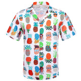 Silk Beach Short Sleeve Shirts Men's Blue Green Black White Flamingo Coconut Trees Slim Fit Blouses Tops Barry Wang MartLion 0297 S 