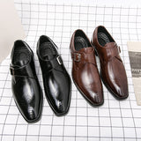 British Men's Dress Shoes Elegant Split Leather Formal Social Oxfords Mart Lion   