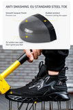 Breathable Men's Work Safety Shoes Anti-smashing Steel Toe Cap Working Boots Construction Indestructible Work Sneakers MartLion   