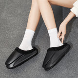 Unisex Casual Slippers Winter Warm Home Cotton Shoes Light Waterproof Garden Indoor Slip On Men's MartLion   