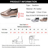 Hidden Heel Sneakers for Women Spring Chunky Platform Vulcanized Shoes Lightweight Slip-On Height Increasing Sports MartLion   