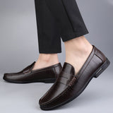 Super Soft Leather Men's Loafers Slip On Casual Footwear Moccasins Dress Shoes Mart Lion   