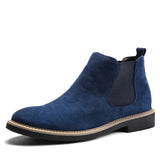 Casual shoes men's Casual Ankle Chelsea Boots Cow Suede Leather Slip On Motorcycle MartLion lanse 38 