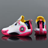 Unisex Basketball Shoes Men's Kids Sports Bruce Lee Sneakers Athletics Basket Outdoor Mart Lion m2031white pink 5 