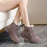  Warm Women's Boots Outdoor Work Shoes Casual Anti-slip Snow Trendy Casual Footwear Walking MartLion - Mart Lion