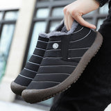 Men's Women Snow Shoes Waterproof Plush Warm Fur Non-slip Slip-on Winter Sneakers Botas Mujer Invierno Outdoor Mart Lion   