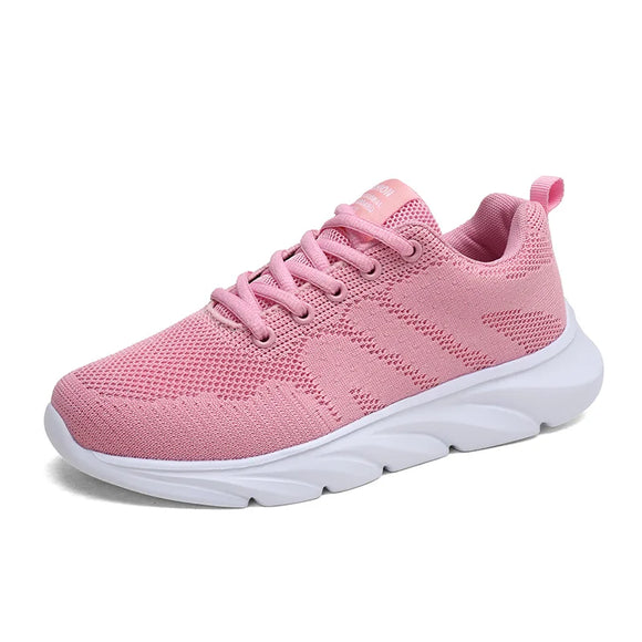 Women Running Shoes Summer Sneakers Shoes Outdoor Breathable Walking Mesh Platform Lightweight Sports MartLion Pink 35 
