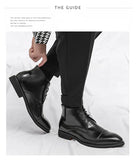 Men's Minimalist Lace-up Front Dress Boots Office Dress Shoes MartLion   