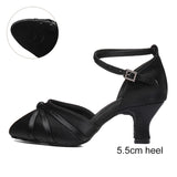 Modern Shoes Girls Women Latin Dance Ladies Ballroom Tango Closed Salsa Practice MartLion 5.5cm Black1 42 (26cm) CHINA