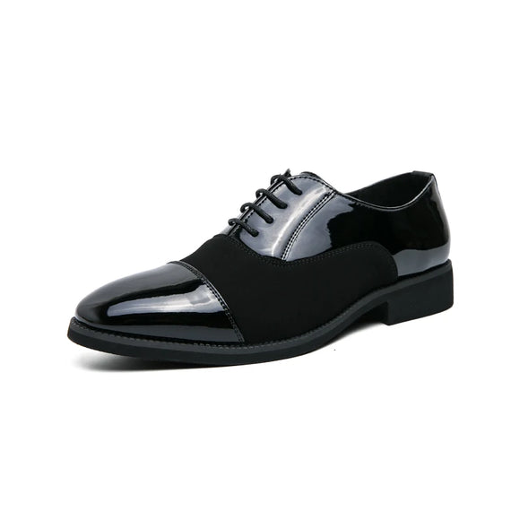 Classic Blue Men's Dress Shoes Casual Leather Social Zapatos De Vestir Hombre MartLion black 8751 38 CHINA