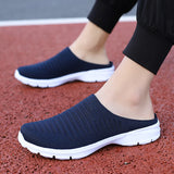 Men's Summer Mesh Casual Shoes Breathable Half-pack Slippers Women Flat Walking Outdoor Luxury Sandals MartLion   